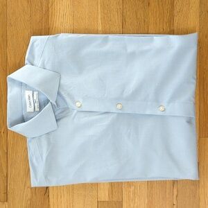 Calvin Klein Light Blue Steel+ Slim Fit Stretch Wrinkle Free Dress Shirt 15 1/2